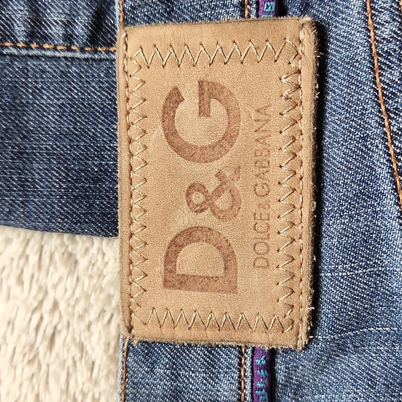 Vintage Y2K Dolce & Gabanna Boot-Cut jeans Size 30 blue purple - Picture 7 of 11